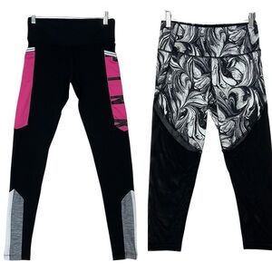 VICTORIA’S SECRET sz Small Leggings Bundle Ultimate + Knockout Black Pink White